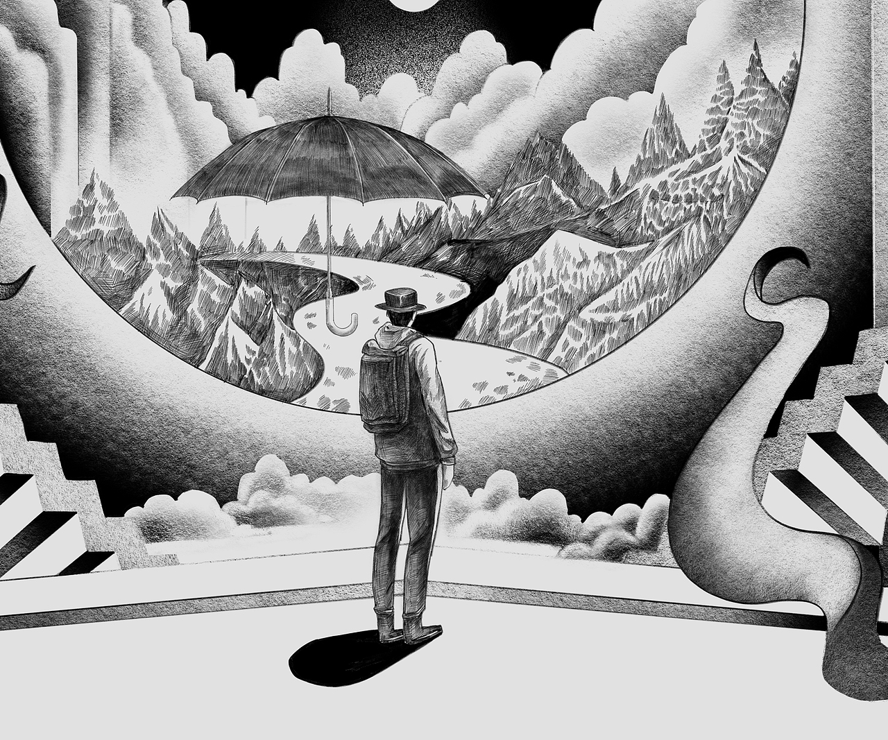 永庆房屋海报插画绘制（图ZMzQyOTc3MTI0） - 商业插画 - 站酷设计师口茶koucha原创素材 - 站酷ZCOOL