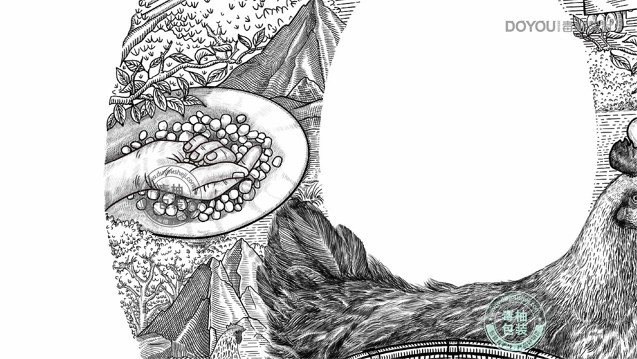 林溪谷土鸡蛋包装设计-五谷喂养,现捡现卖