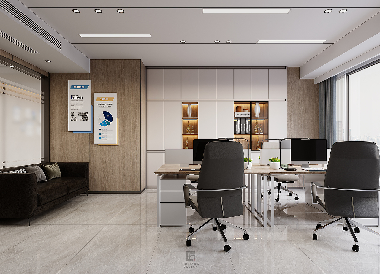 做一个建筑公司办公室的效果图