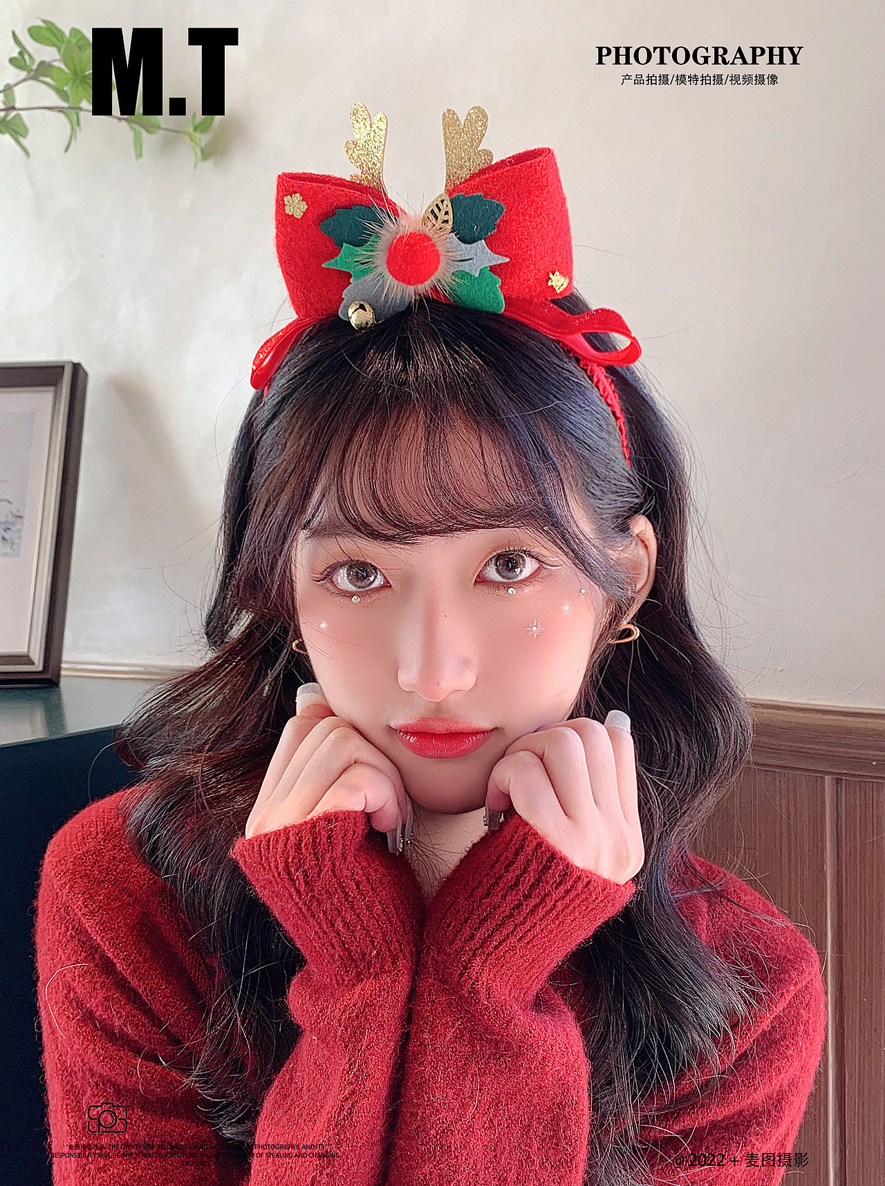 产品摄影 圣诞饰品发饰模特拍摄作品展示