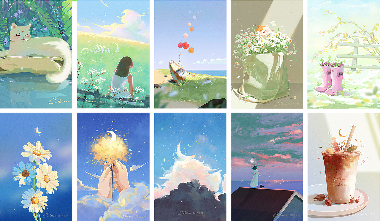 一景一夏一微凉 | 近期合集（图ZMzEzODA1Nzgw） - 创作习作 - 站酷设计师卡克妮娜chacnina原创素材 - 站酷ZCOOL