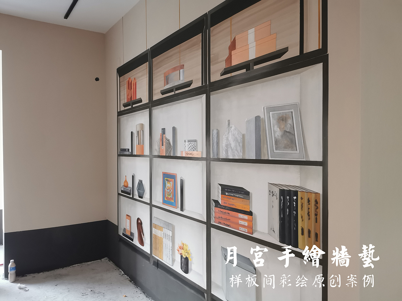 简直惊呆啦不敢相信爱马仕豪宅样板间也可以彩绘画出来（图ZMzUwNzk2NjYw） - 绘画 - 站酷设计师郑州月宫手绘原创素材 - 站酷ZCOOL