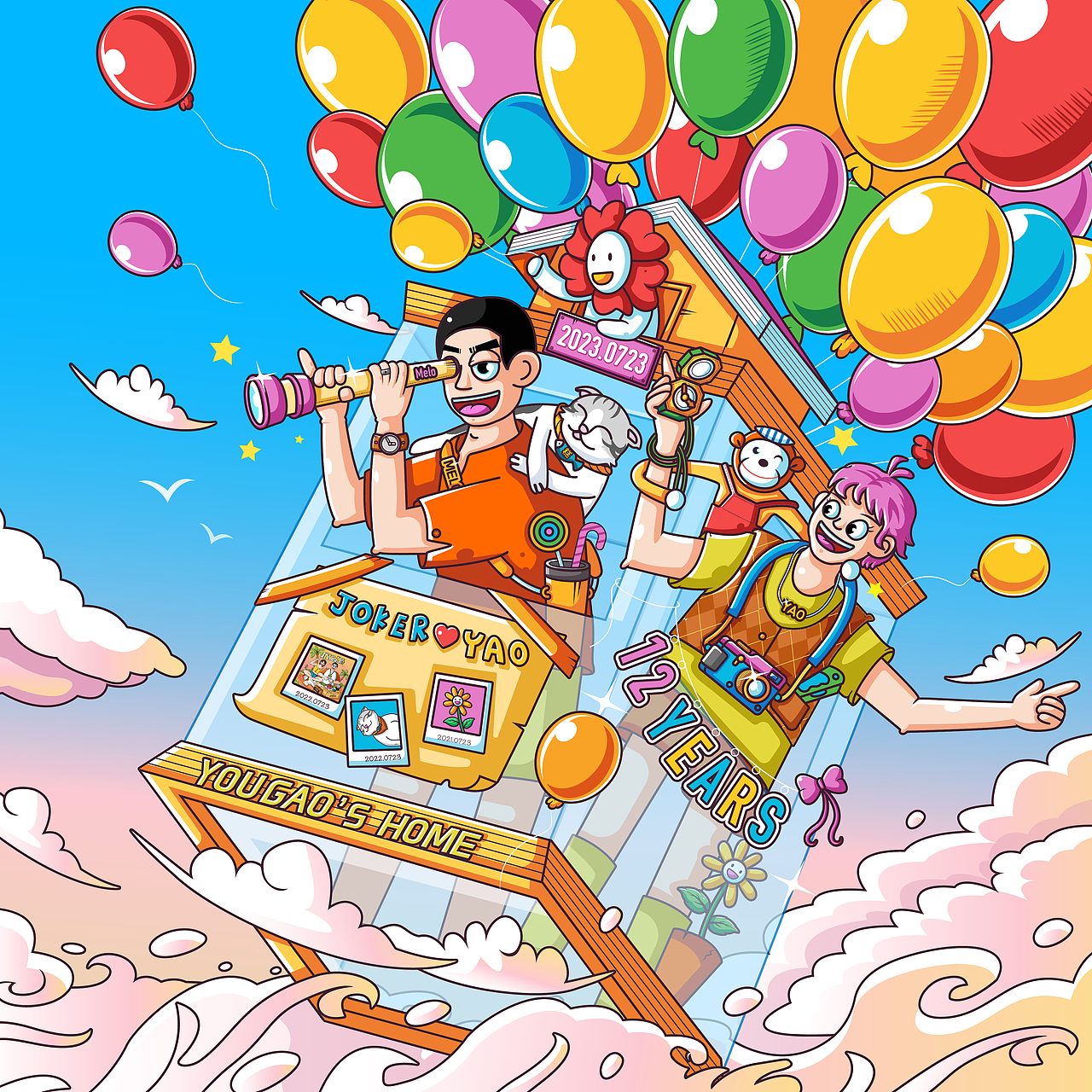 Joker & Yao周年插画（图ZMzQ2NDc2Mzc2） - 艺术插画 - 站酷设计师6妖妖原创素材 - 站酷ZCOOL