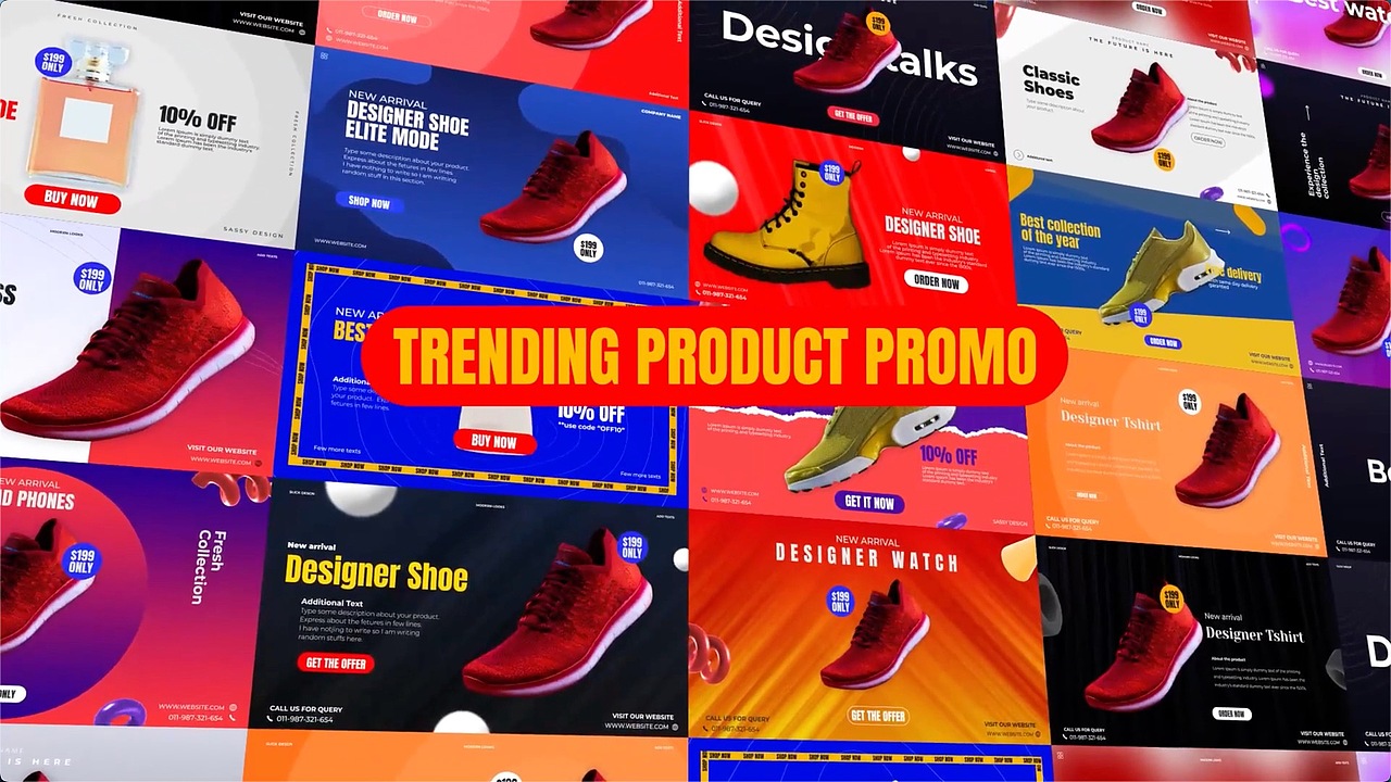 趋势时尚产品促销宣传海报ae模板（图ZMzEwMzQwODI0） - 运营设计 - 站酷设计师角落里的艺术家H原创素材 - 站酷ZCOOL