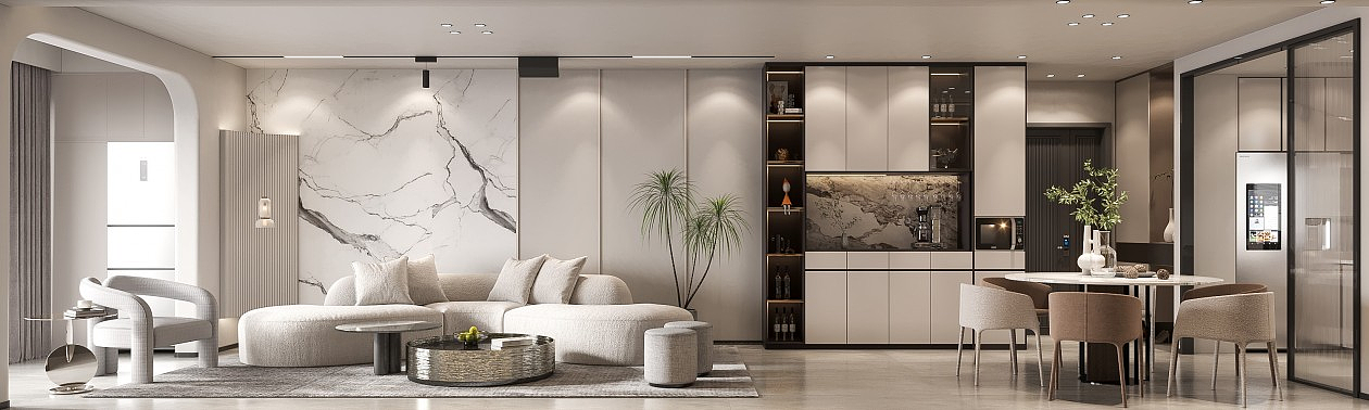 现代极简客餐厅（图ZMzMxODgxMzAw） - 建筑设计 - 站酷设计师1992效果图小李原创素材 - 站酷ZCOOL