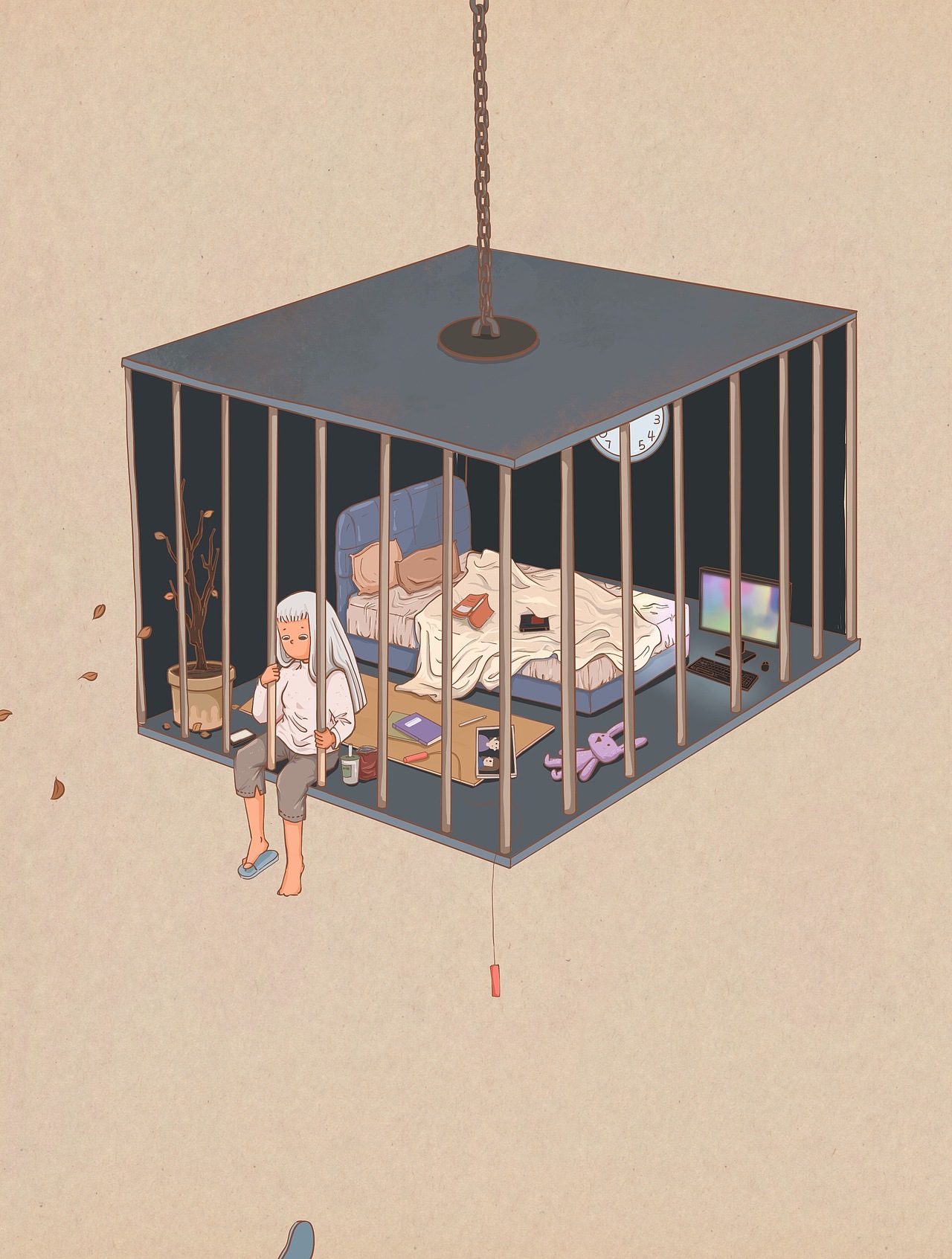 因为疫情隔离在家所感所绘(图ZMjk3MzU5OTMy) - 创作习作 - 站酷设计师竺狄Judy原创素材 - 站酷ZCOOL