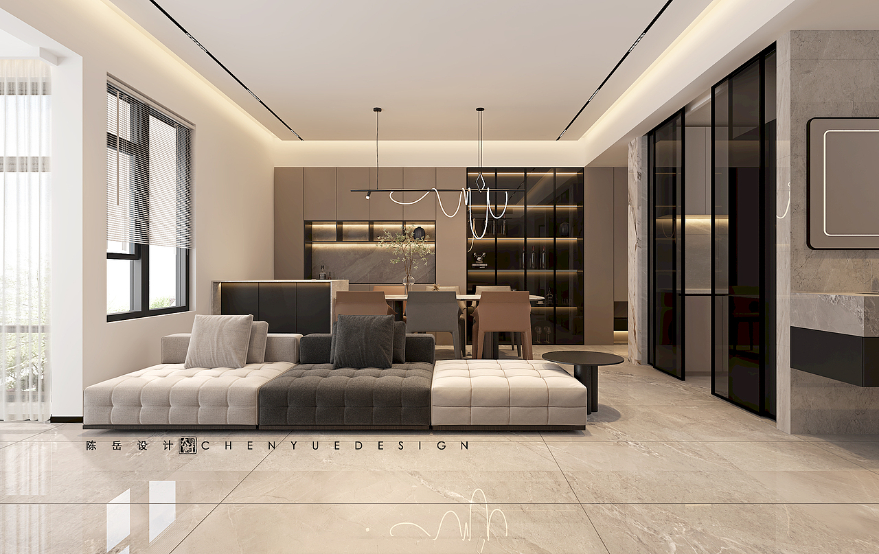 陈岳作品 | 知秋 | 川发天府上城（图ZMzI0NDI3NDEy） - 家装设计 - 站酷设计师ATDESIGN陈岳原创素材 - 站酷ZCOOL