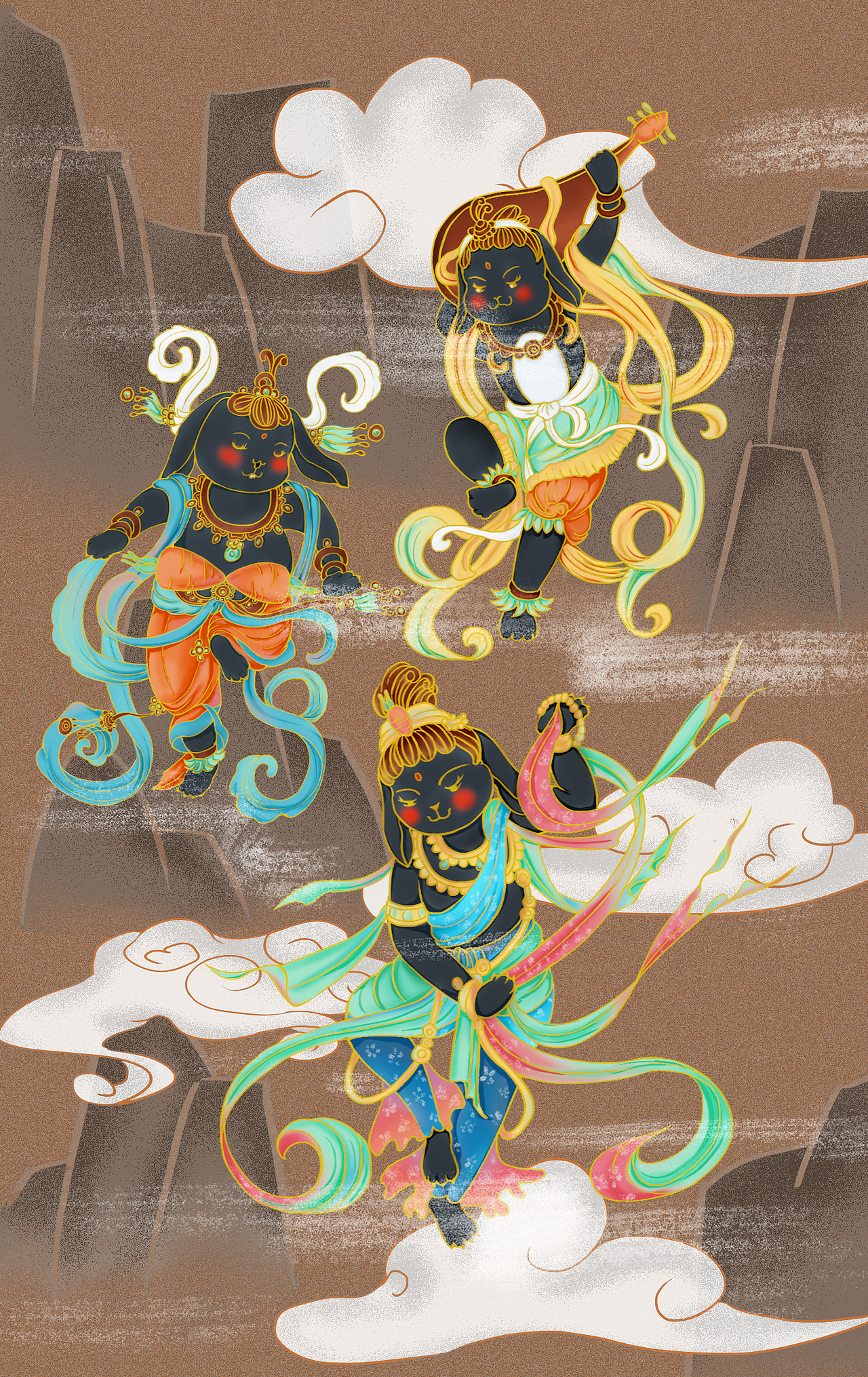 敦煌兔子（图ZMzI5MTQzMDk2） - 创作习作 - 站酷设计师ali314原创素材 - 站酷ZCOOL