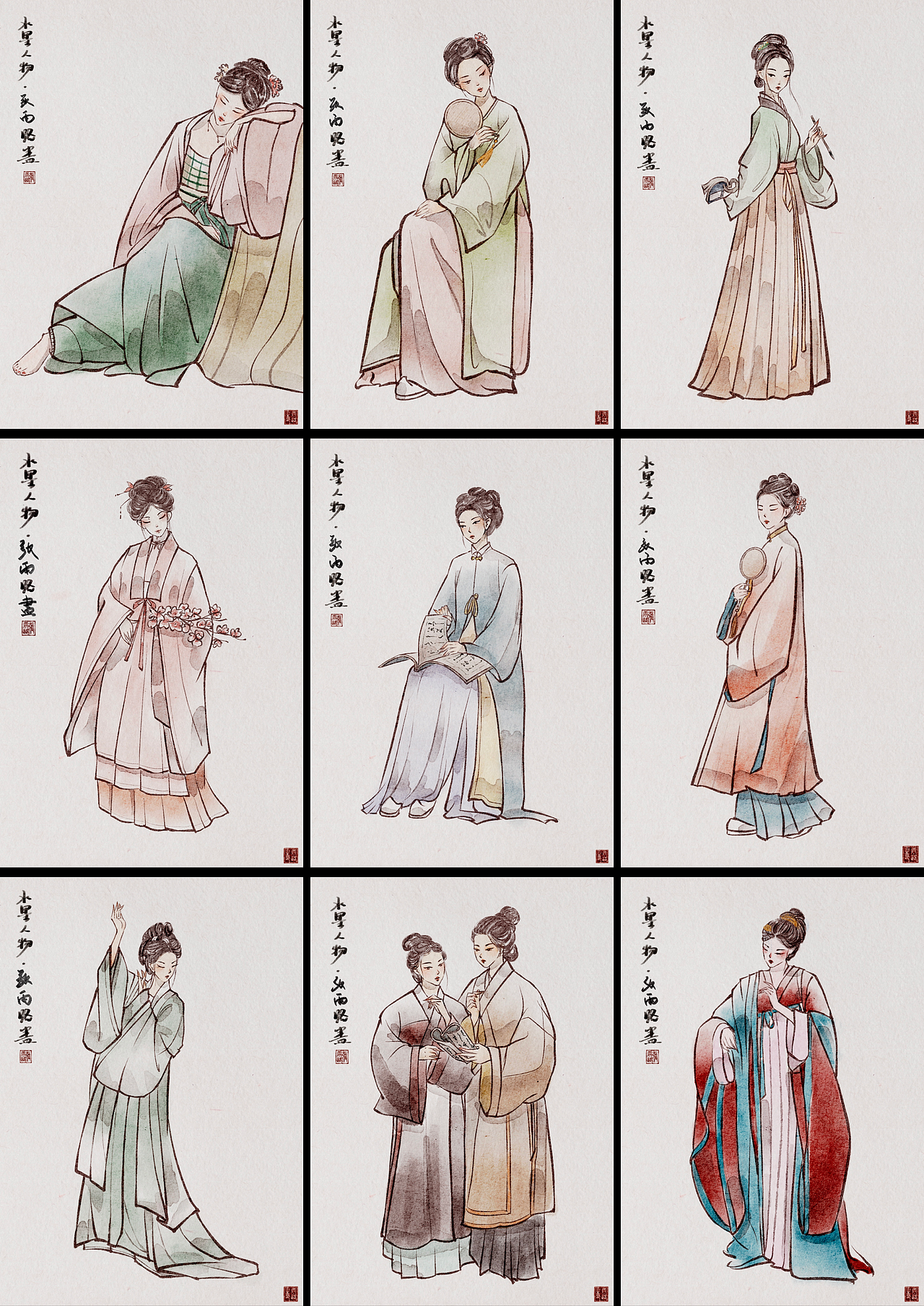 2022绘画作品总结（图ZMzI5ODM0NTk2） - 商业插画 - 站酷设计师雨路zz原创素材 - 站酷ZCOOL