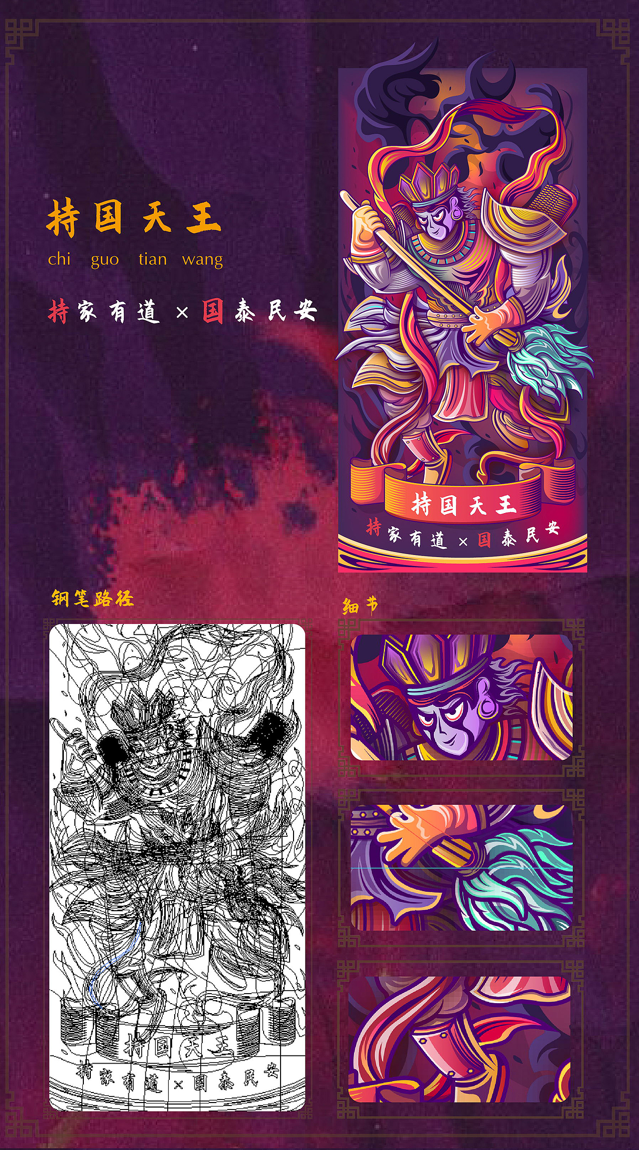 四大天王——西域记文创系列IP设计