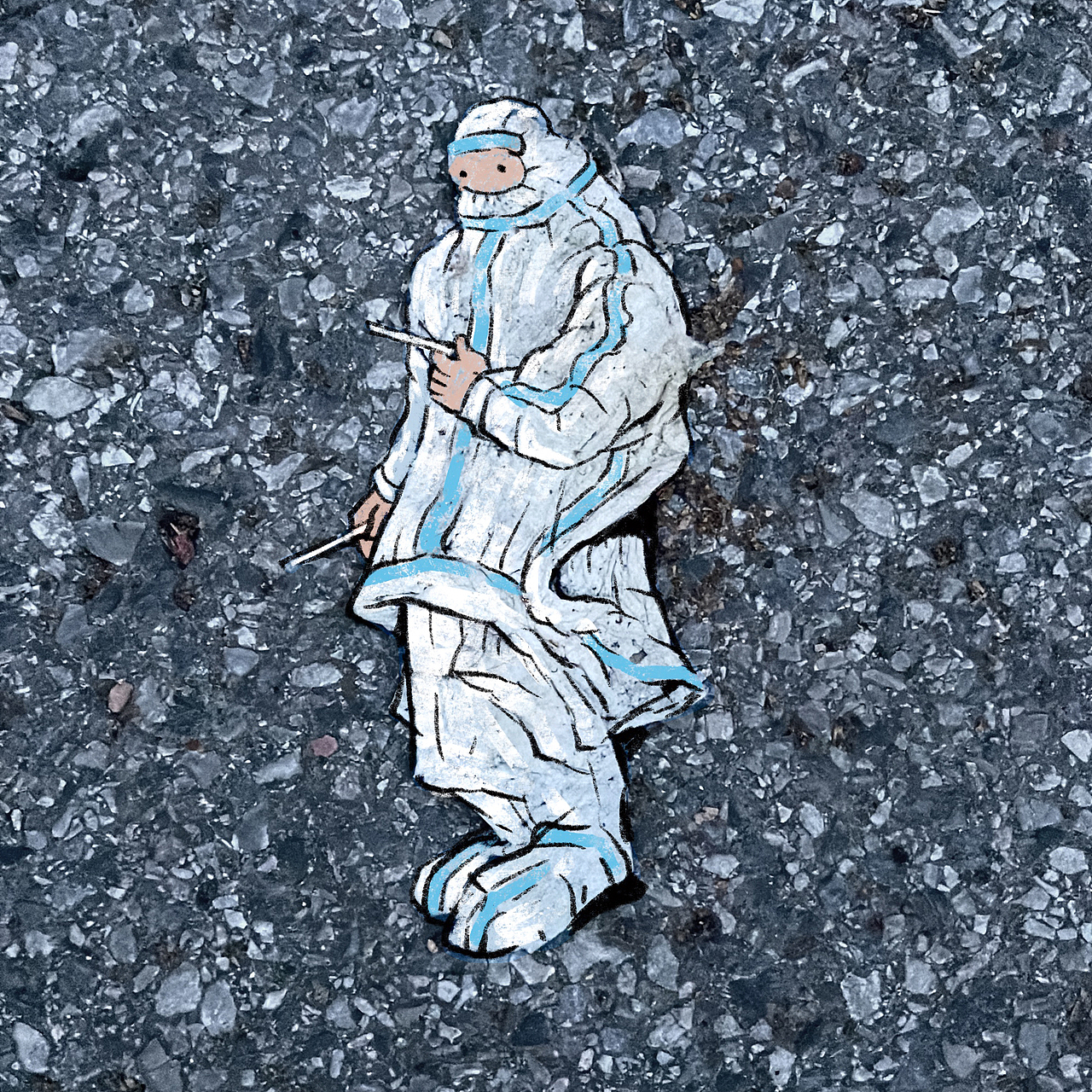 上海居家的两个多月画了超过六十个不同的大白