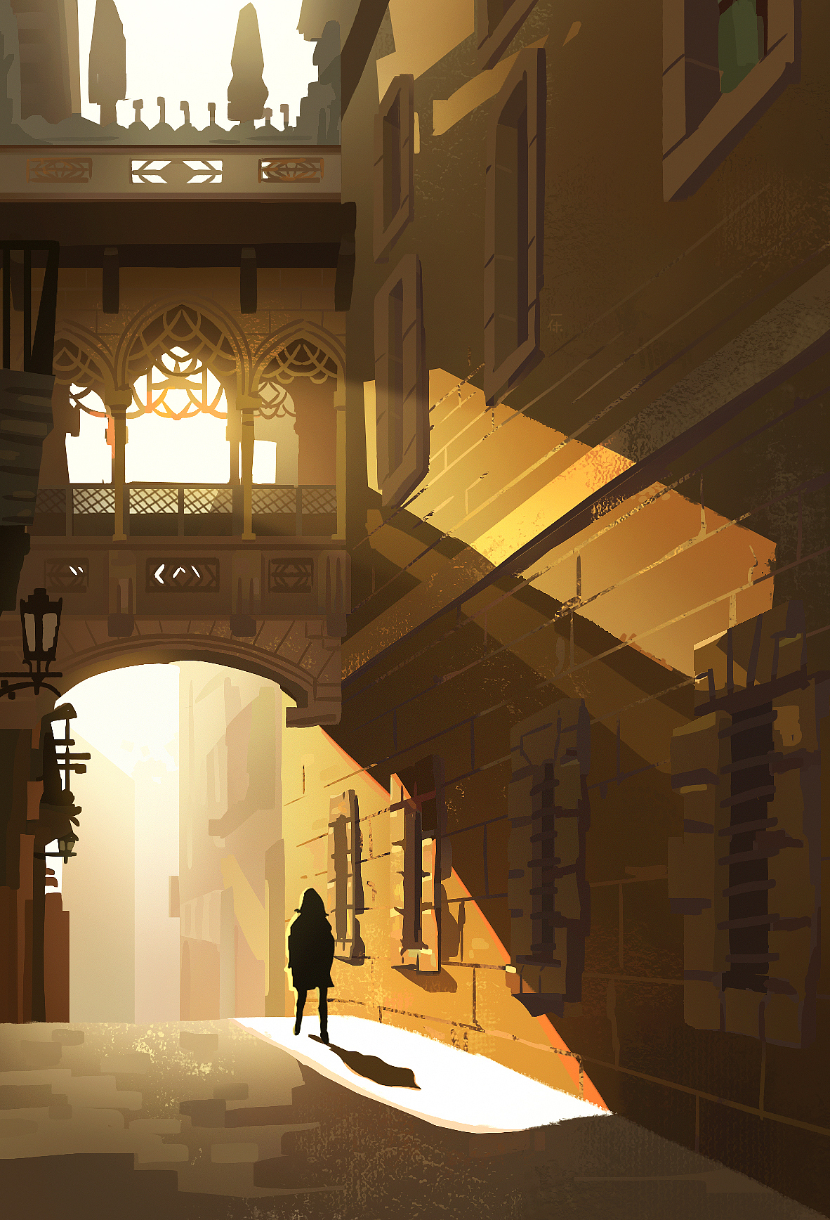 速涂作品《光影》