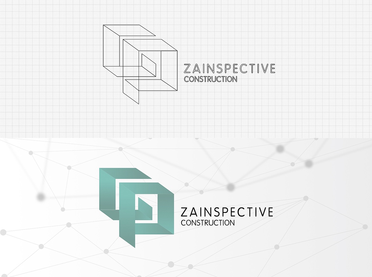 原创立体logo - Zainspective 建筑公司案例分享