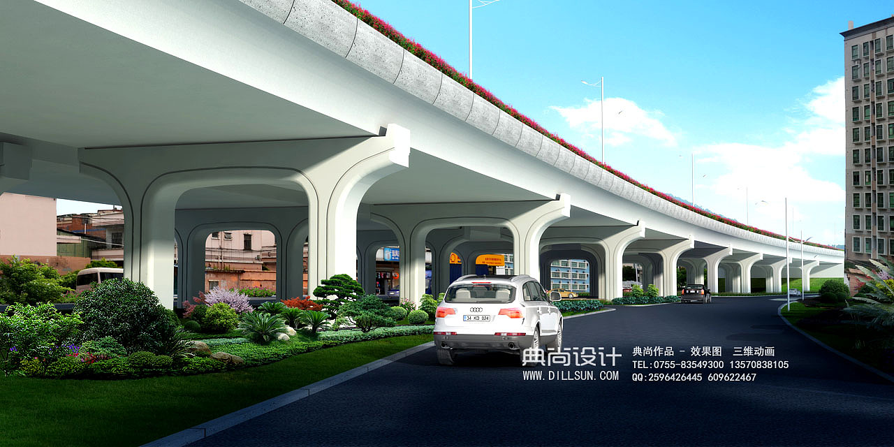 立交效果图1立交++-2 互通立交设计