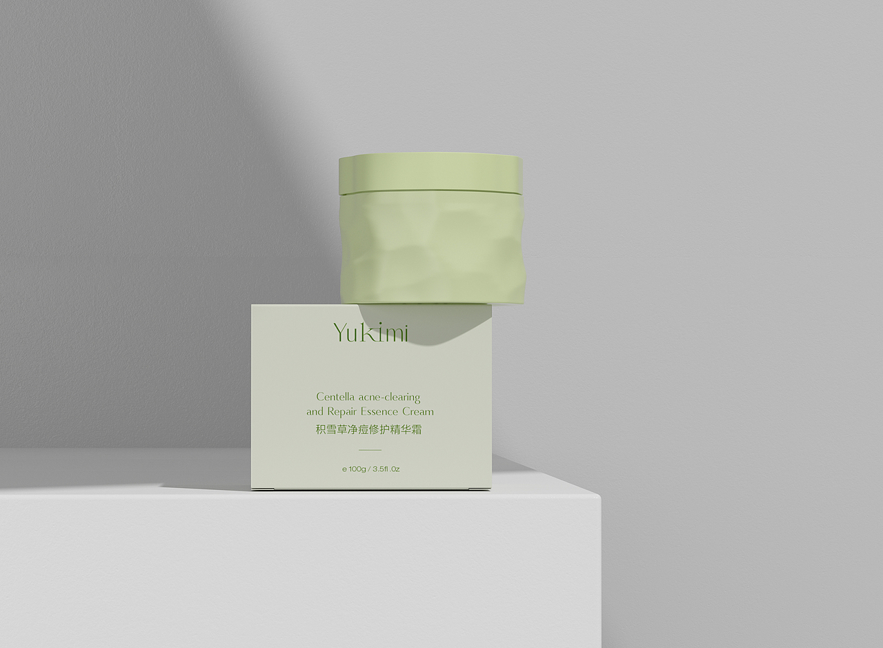 Yukimi | 积雪草净痘修护套装包装设计（图ZMzM0NjkxNjIw） - 包装 - 站酷设计师青轶设计原创素材 - 站酷ZCOOL