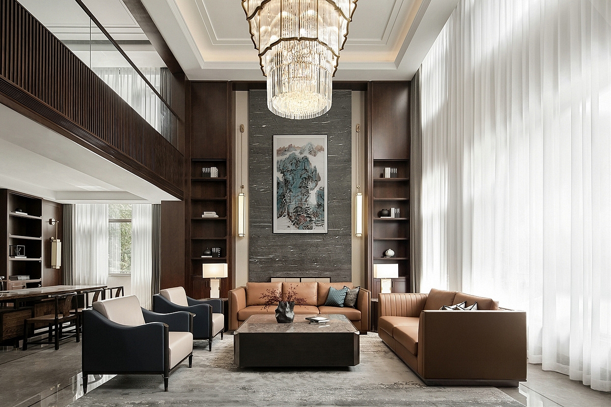 郑州别墅装修设计-混搭风格 享受大空间