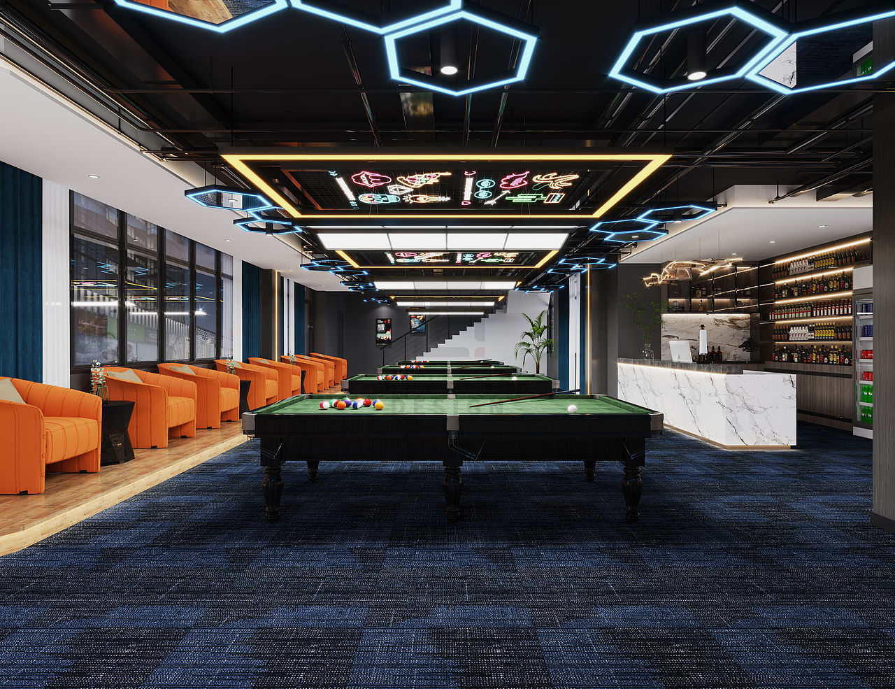 释放活力|台球厅设计案例