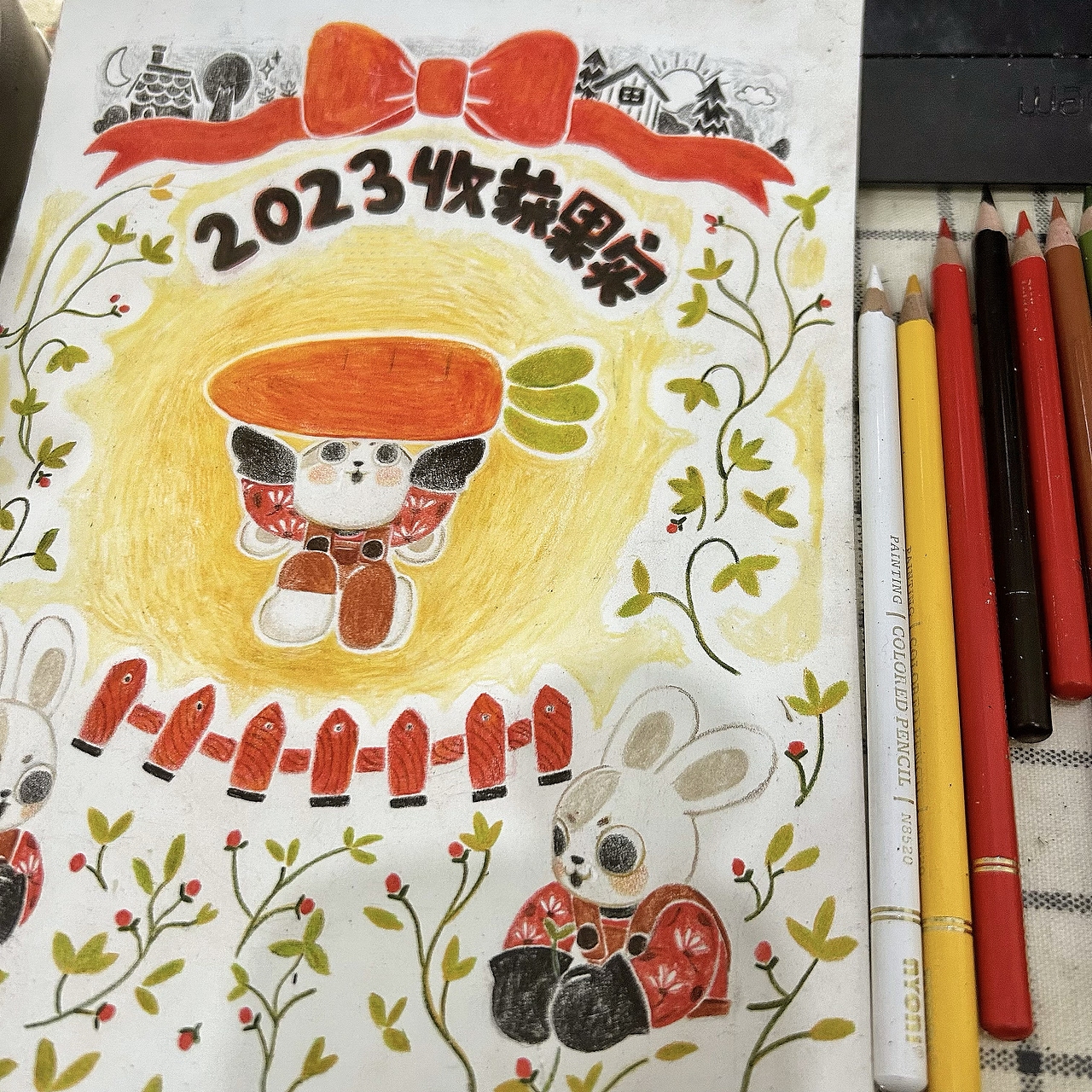 新年快乐,兔年大丰收(图ZMzI4MjAwMTYw) - 艺术插画 - 站酷设计师囧囧有神的阿柯原创素材 - 站酷ZCOOL