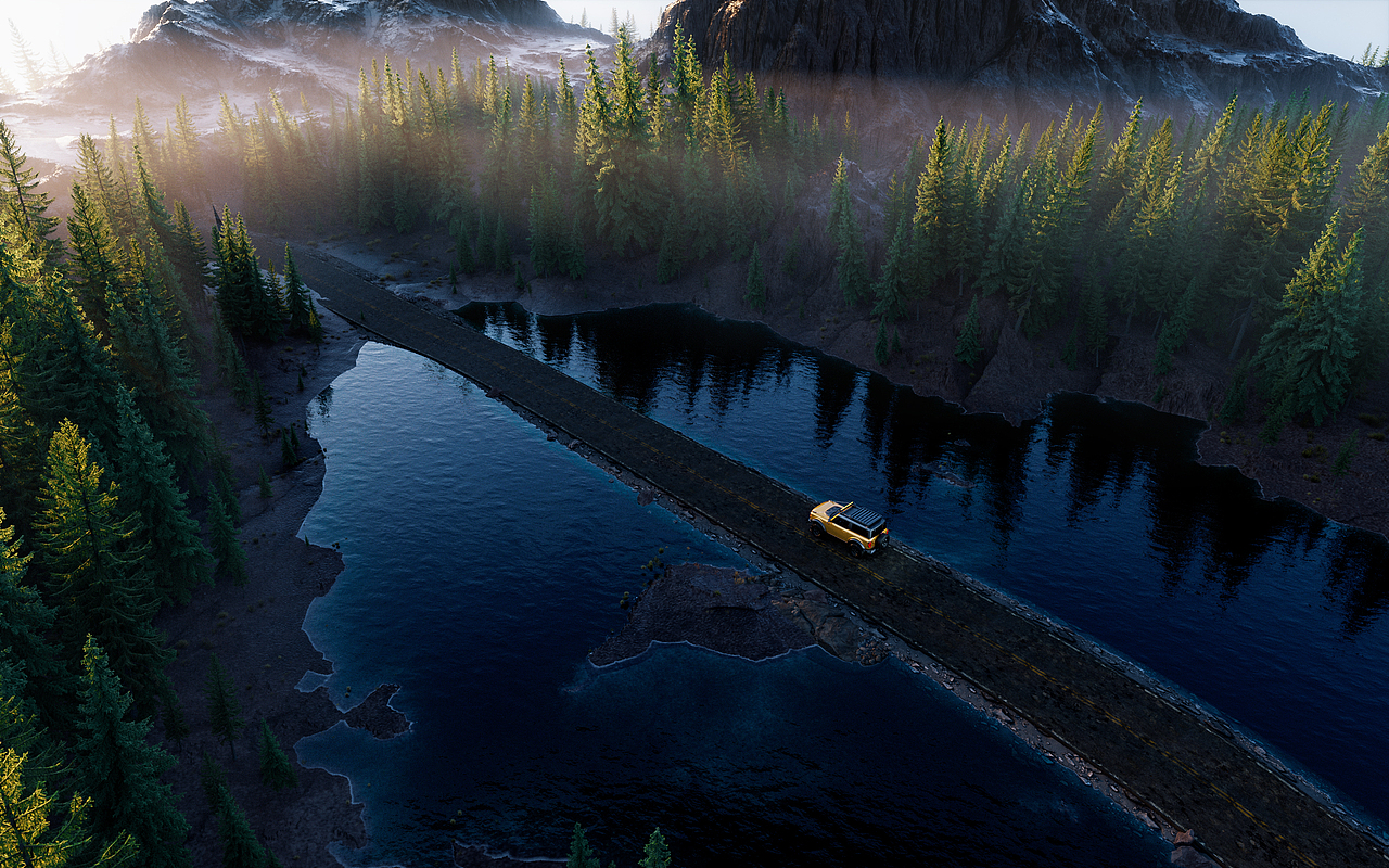 Ford Bronco CGI 福特烈马 硬派SUV 户外场景渲染(图ZMzQxNzgzNzE2) - 机械/交通 - 站酷设计师程弎益原创素材 - 站酷ZCOOL