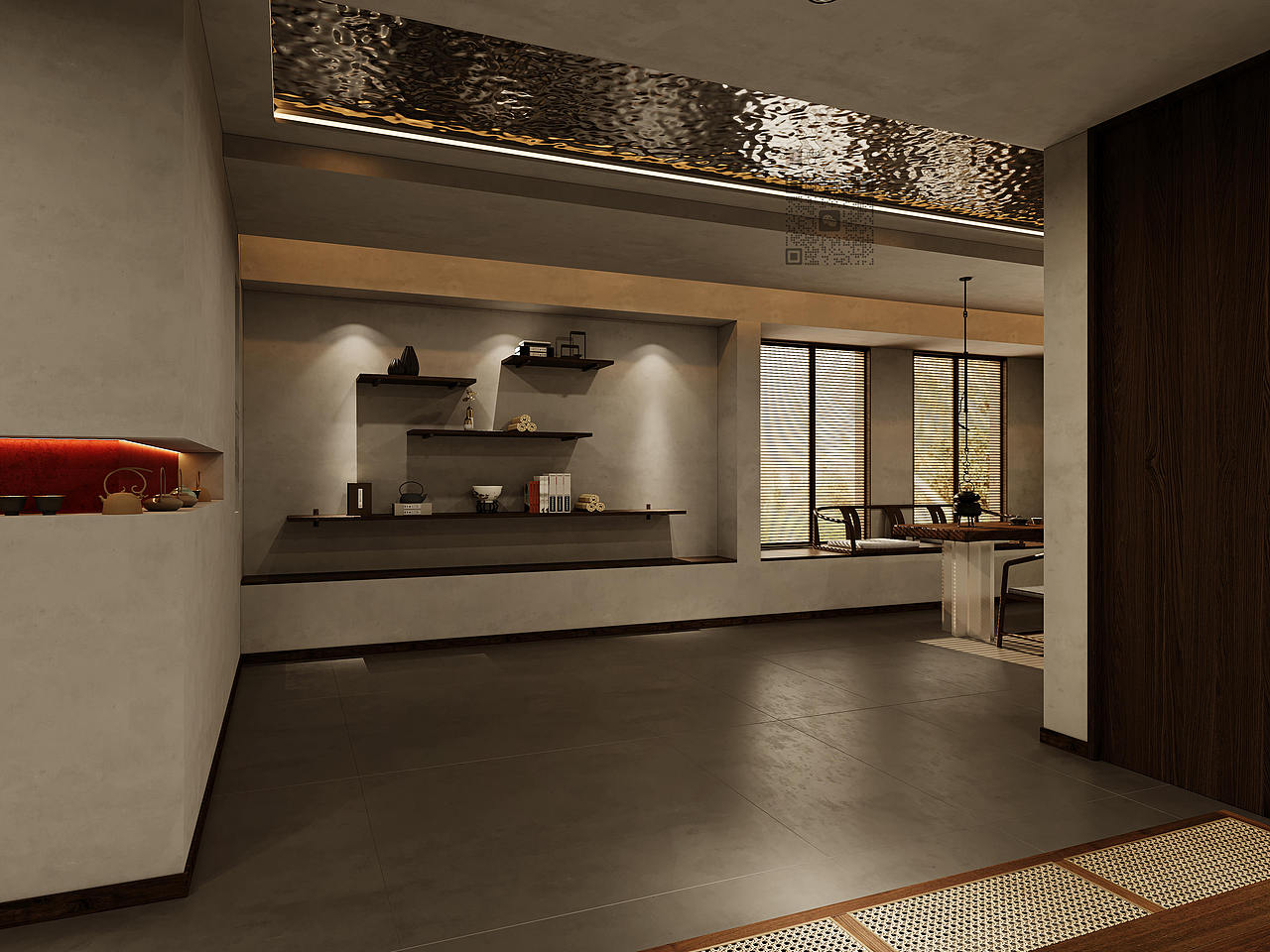 茶室设计｜中式之美，方寸之间，自然禅意与生活趣致。（图ZMzQ5ODk2NjEy） - 商业空间设计 - 站酷设计师诗恩设计原创素材 - 站酷ZCOOL