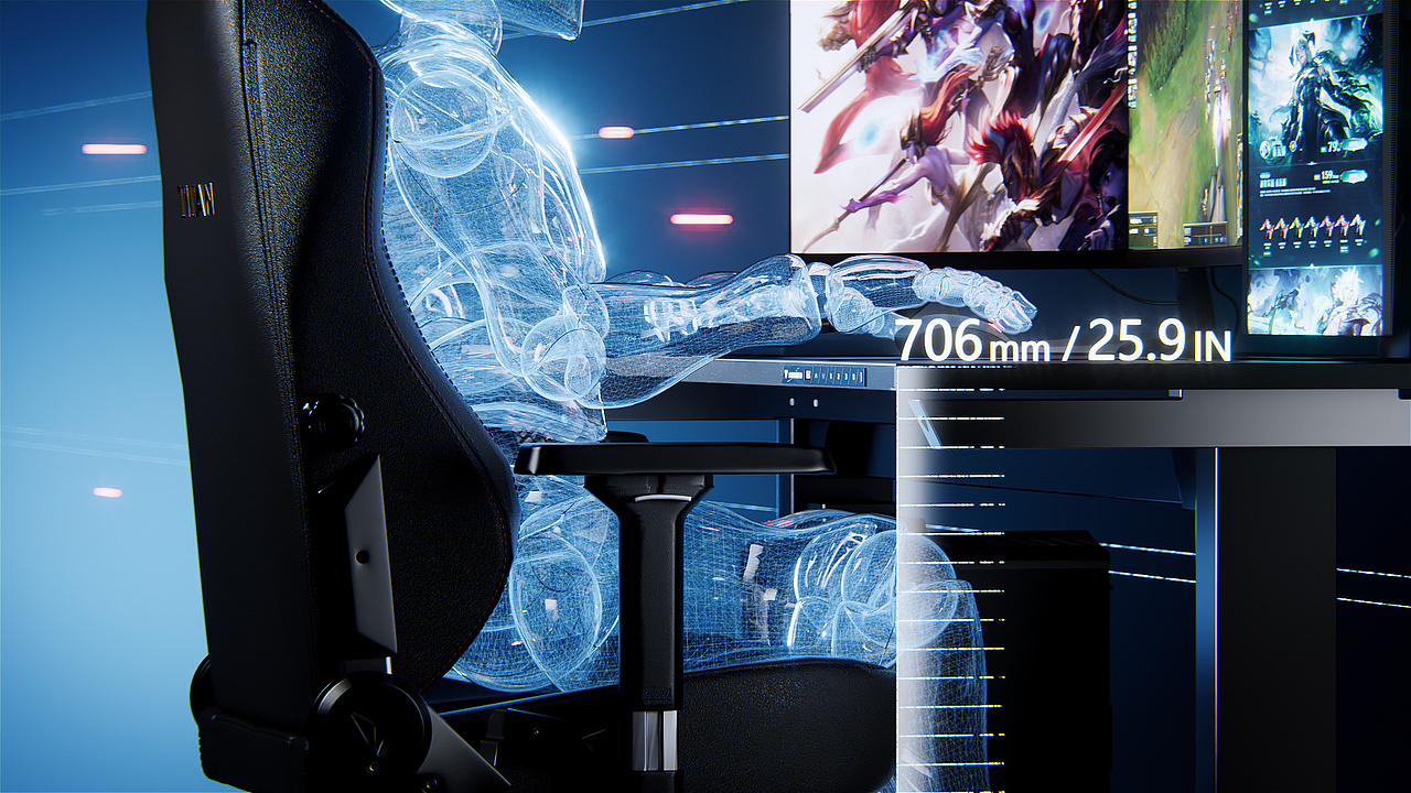 SecretLab x Magnus Pro—暗调电竞桌动画