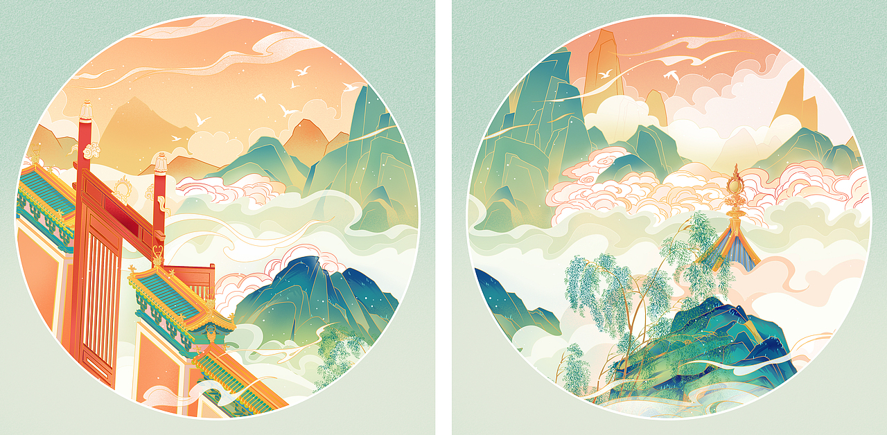 古画今绘《汉宫春晓图》-明（图ZMjk2ODc0OTAw） - 商业插画 - 站酷设计师是芯不是蕊呀原创素材 - 站酷ZCOOL