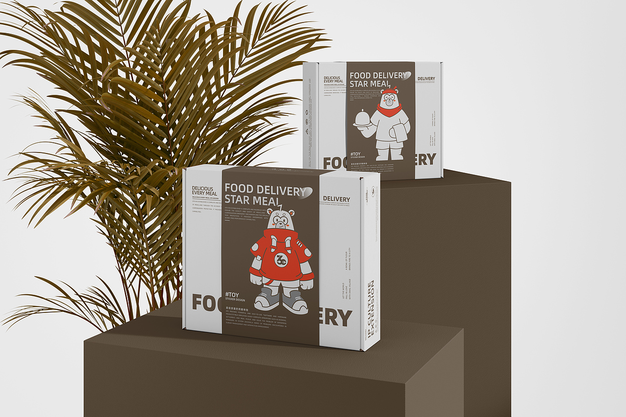 678美餐配送(熊七)全案VI设计（图ZMjk4NTA1ODcy） - IP形象 - 站酷设计师呱王原创素材 - 站酷ZCOOL