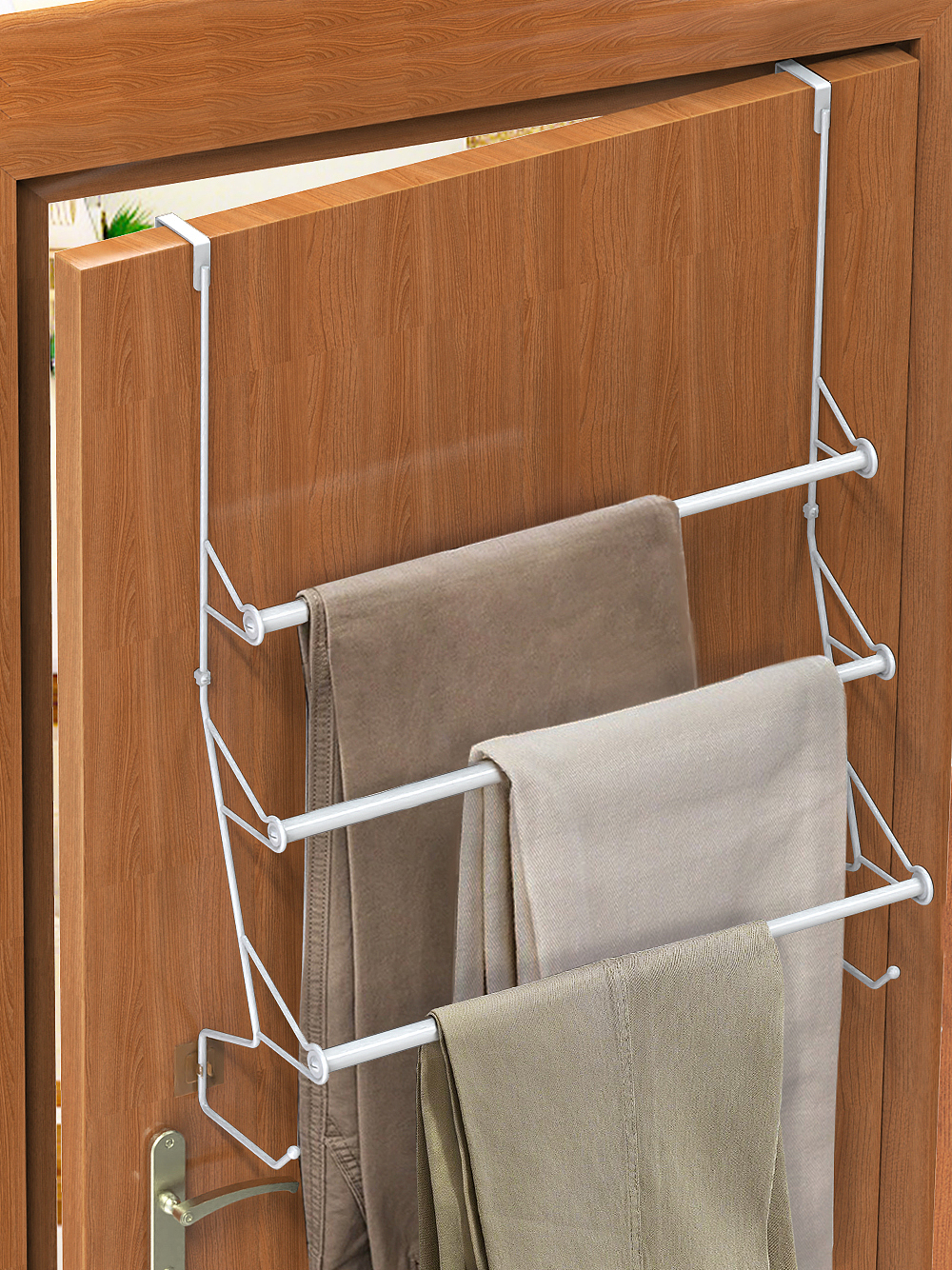 伸缩门后毛巾架