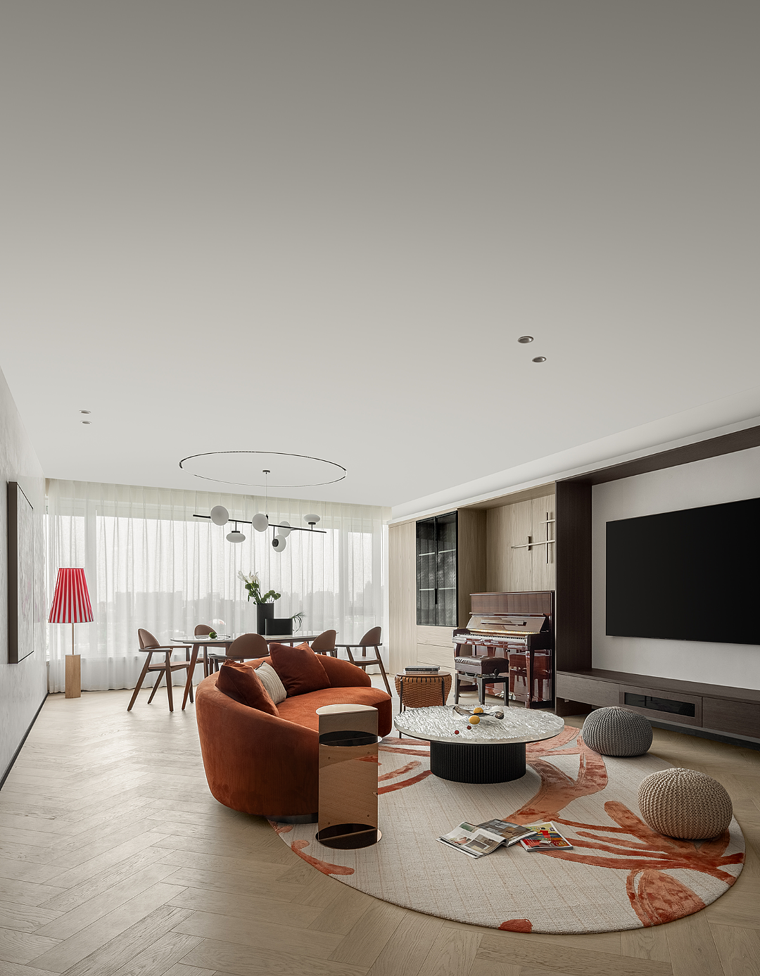 摩登复古风丨红珊瑚地毯带来的视觉震撼🪸🎇（图ZMzU4MTUyNDg0） - 家装设计 - 站酷设计师圣鼎地毯SDLam原创素材 - 站酷ZCOOL