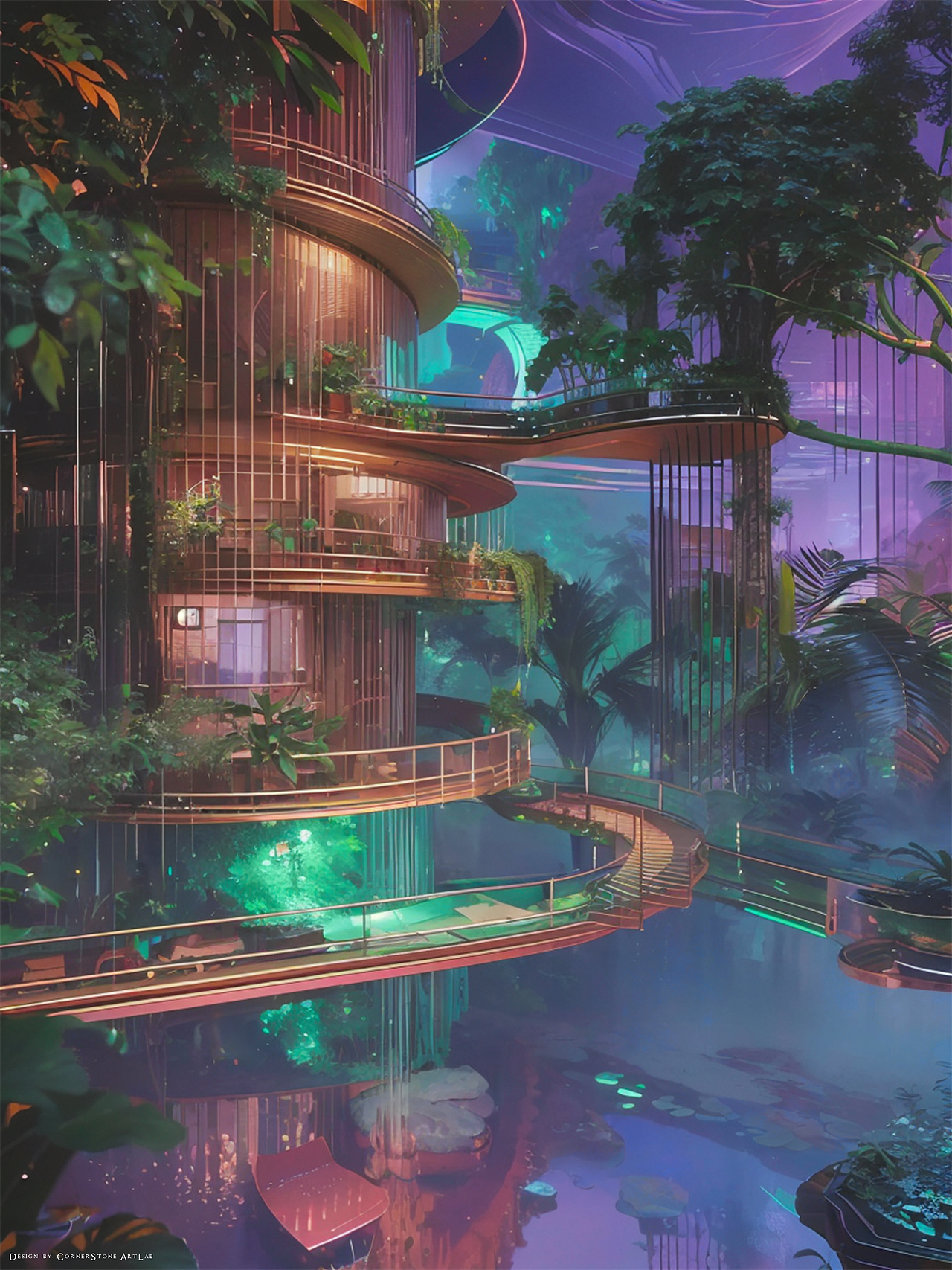 Digital Art！东方美学中的森林精灵城堡（图ZMzYxOTY1MTg0） - 场景 - 站酷设计师墙角石设计工作室原创素材 - 站酷ZCOOL