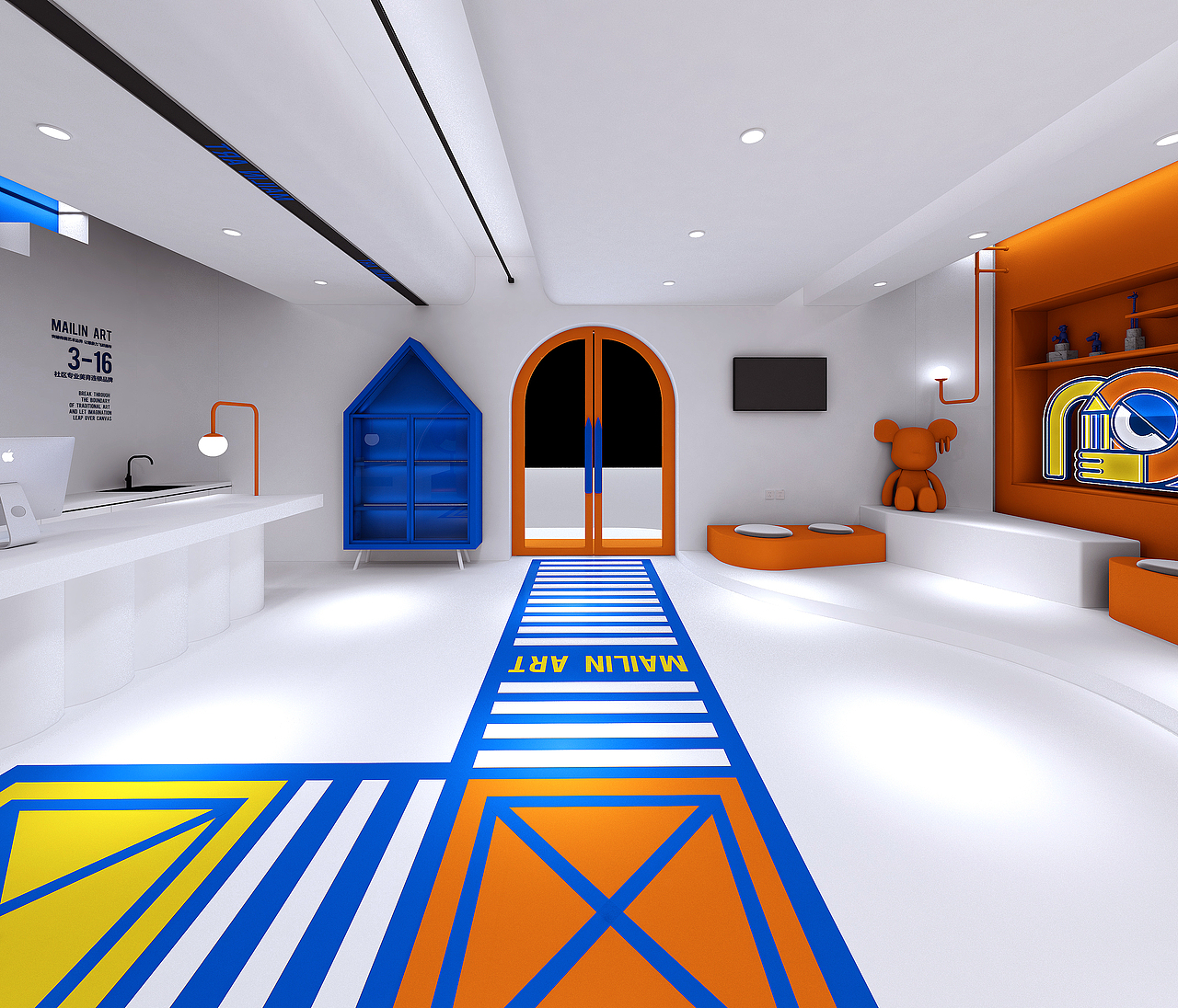 儿童教育|美术|画画|麦林美术空间设计|匠客出品（图ZMjk2NjcyMTQ4） - 商业空间设计 - 站酷设计师设计大刘原创素材 - 站酷ZCOOL