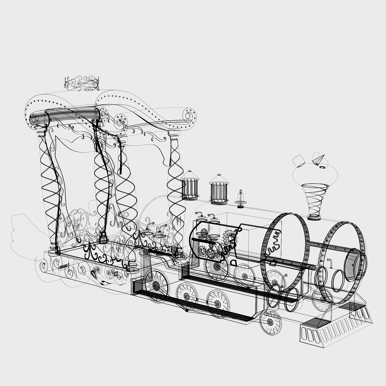 测试临摹小火车~