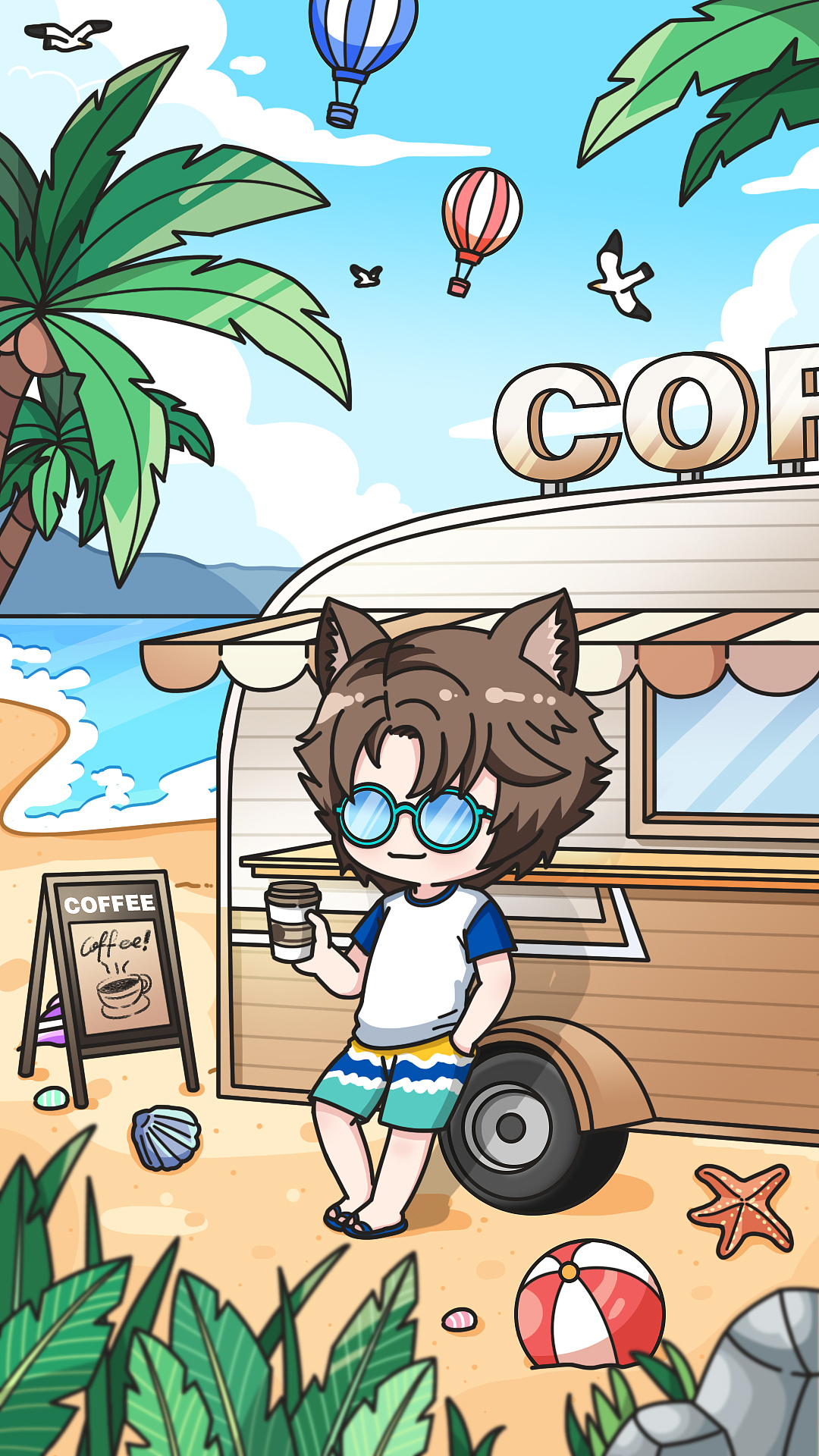 夏日嬷嬷茶（图ZMzIyMzcyMTky） - 新锐潮流插画 - 站酷设计师千千千亻左亻左原创素材 - 站酷ZCOOL