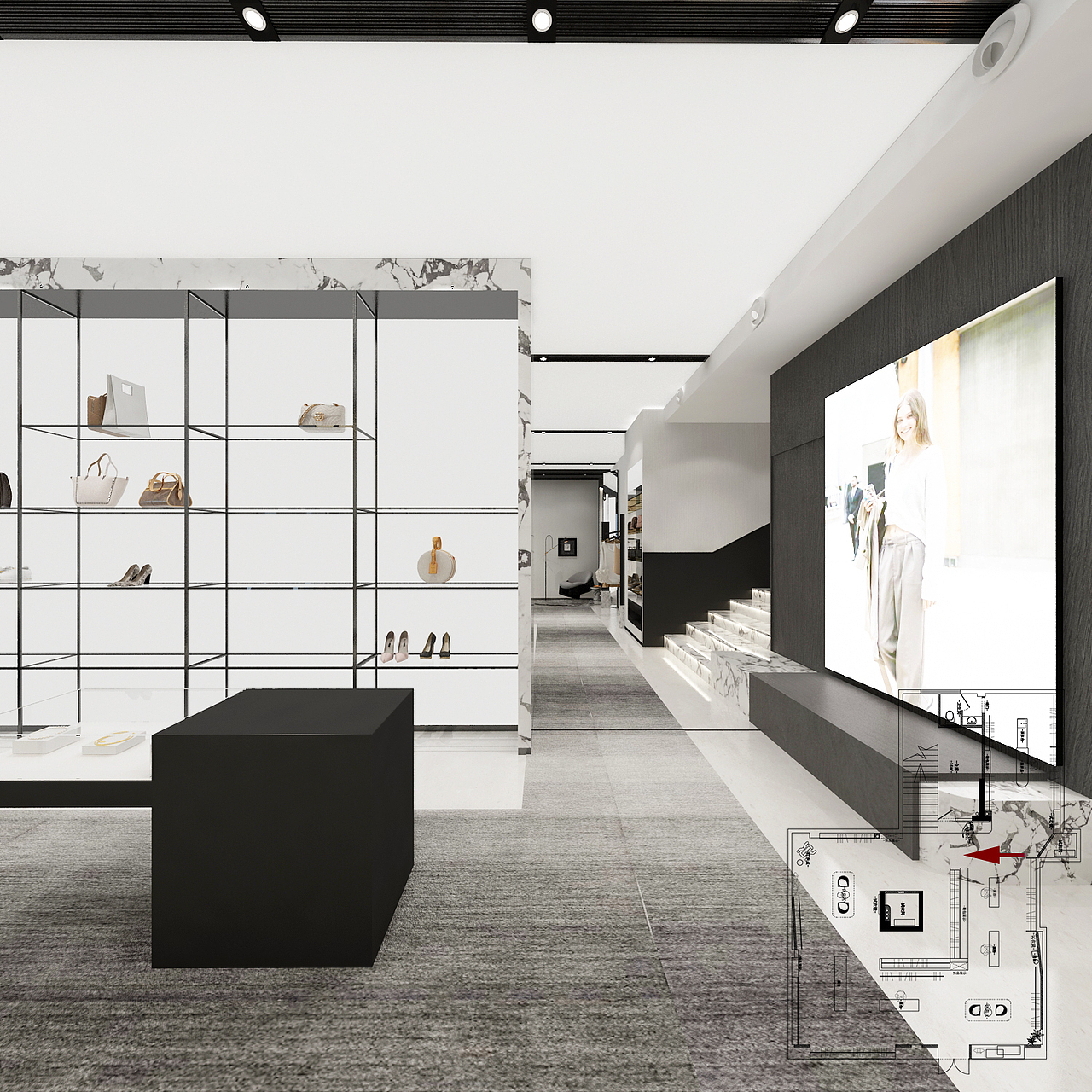 原创黑白买手店设计（图ZMzUzNjEwNjgw） - 商业空间设计 - 站酷设计师设计师文皓原创素材 - 站酷ZCOOL