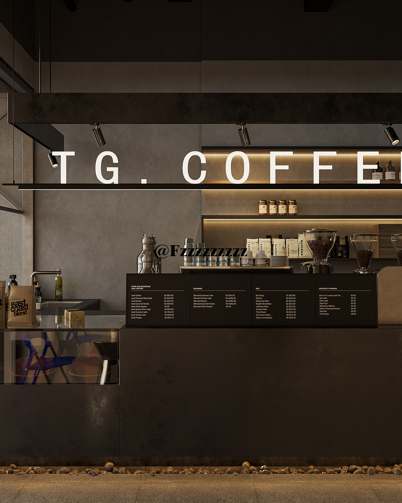 氛围感满满的咖啡店（图ZMzM5NTA1NjEy） - 酒店餐饮设计 - 站酷设计师槐夏一原创素材 - 站酷ZCOOL