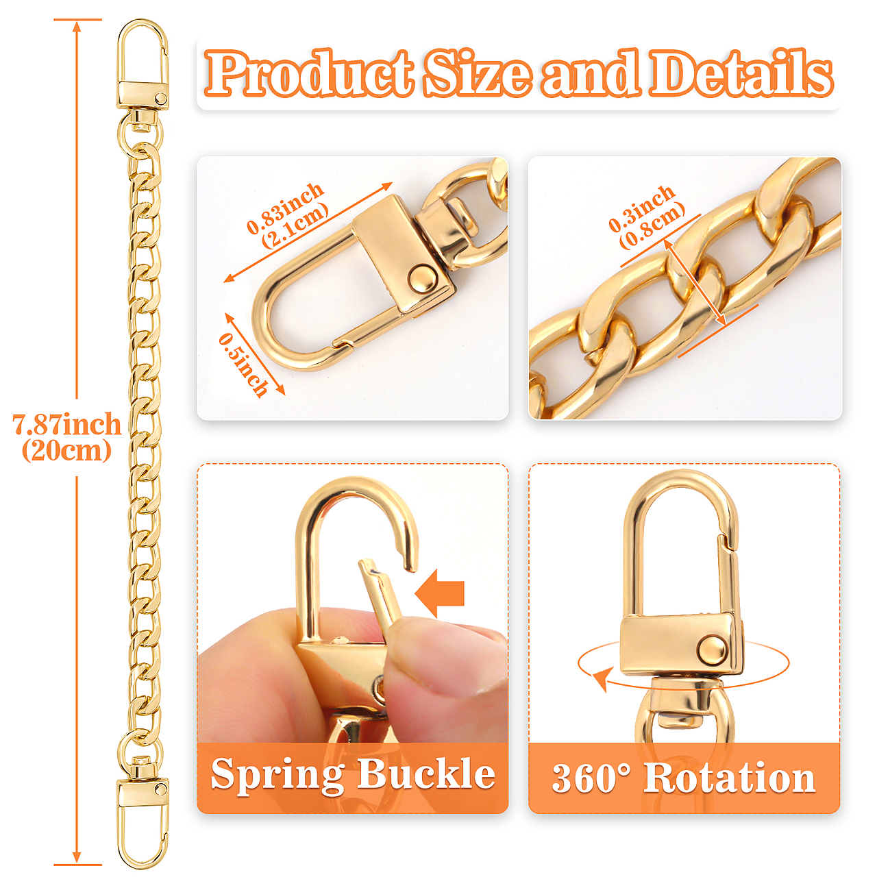 亚马逊主图设计-女士包包链条-包包金属配件合集