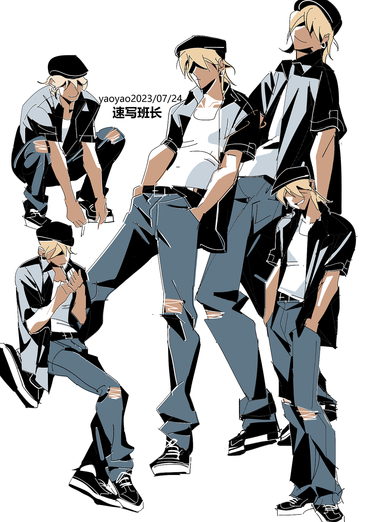 2023年7月速寫班長（圖ZMzQ4MTk3NDQ4） - 創(chuàng)作習作 - 站酷設(shè)計師妖妖天上空原創(chuàng)素材 - 站酷ZCOOL