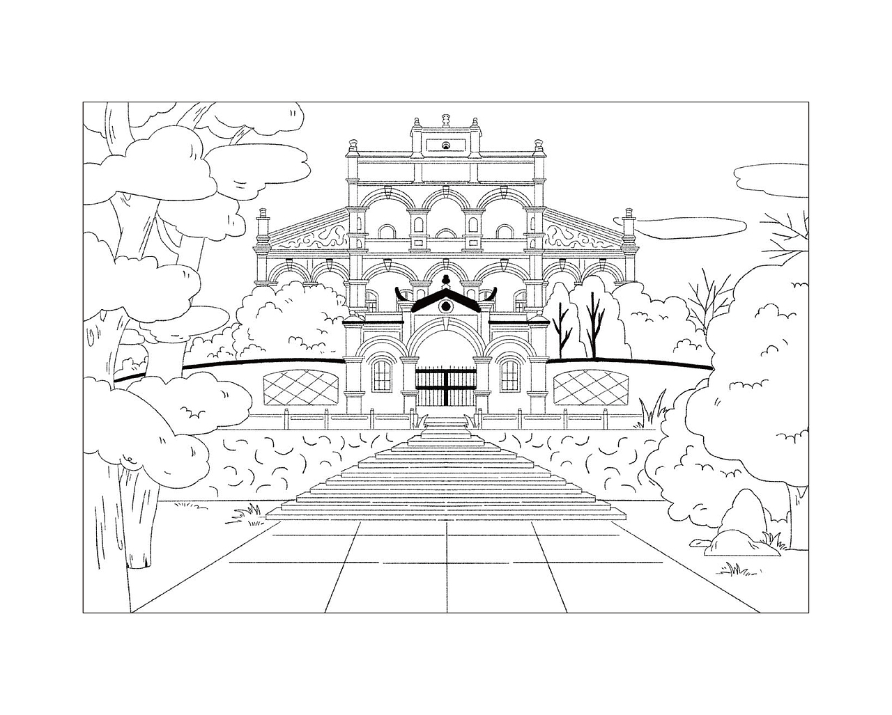 风景填色装饰画系列（图ZMzEyNjc4Njcy） - 商业插画 - 站酷设计师Tenkin原创素材 - 站酷ZCOOL