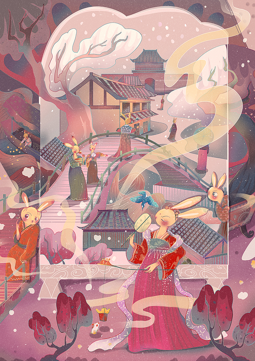 十二生肖二十四节气插画（一）（图ZMzQ1OTQyMDc2） - 商业插画 - 站酷设计师暮晓玲珑原创素材 - 站酷ZCOOL