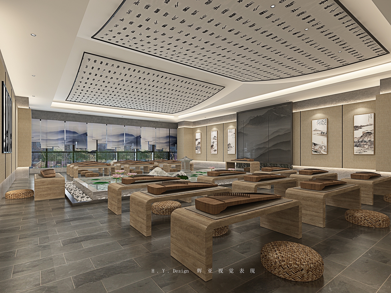 新中式书院效果图+施工图（图ZMzA4MjY3NjQ4） - 其他 - 站酷设计师Z620863101原创素材 - 站酷ZCOOL