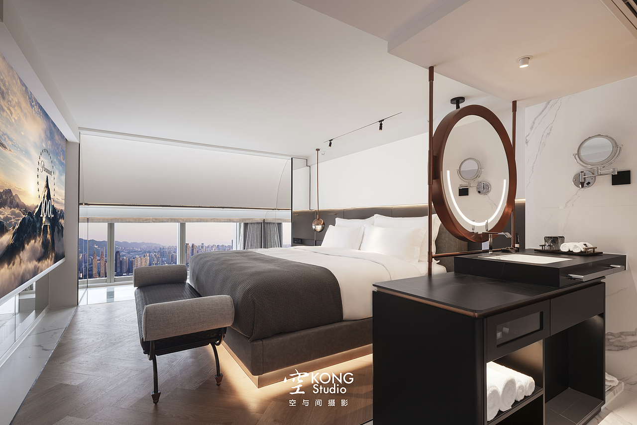 酒店空间摄影 ：重庆ISEYA高空浮云酒店 客房NO.1（图ZMzUyMjA2NjQ0） - 酒店餐饮设计 - 站酷设计师空与间摄影原创素材 - 站酷ZCOOL