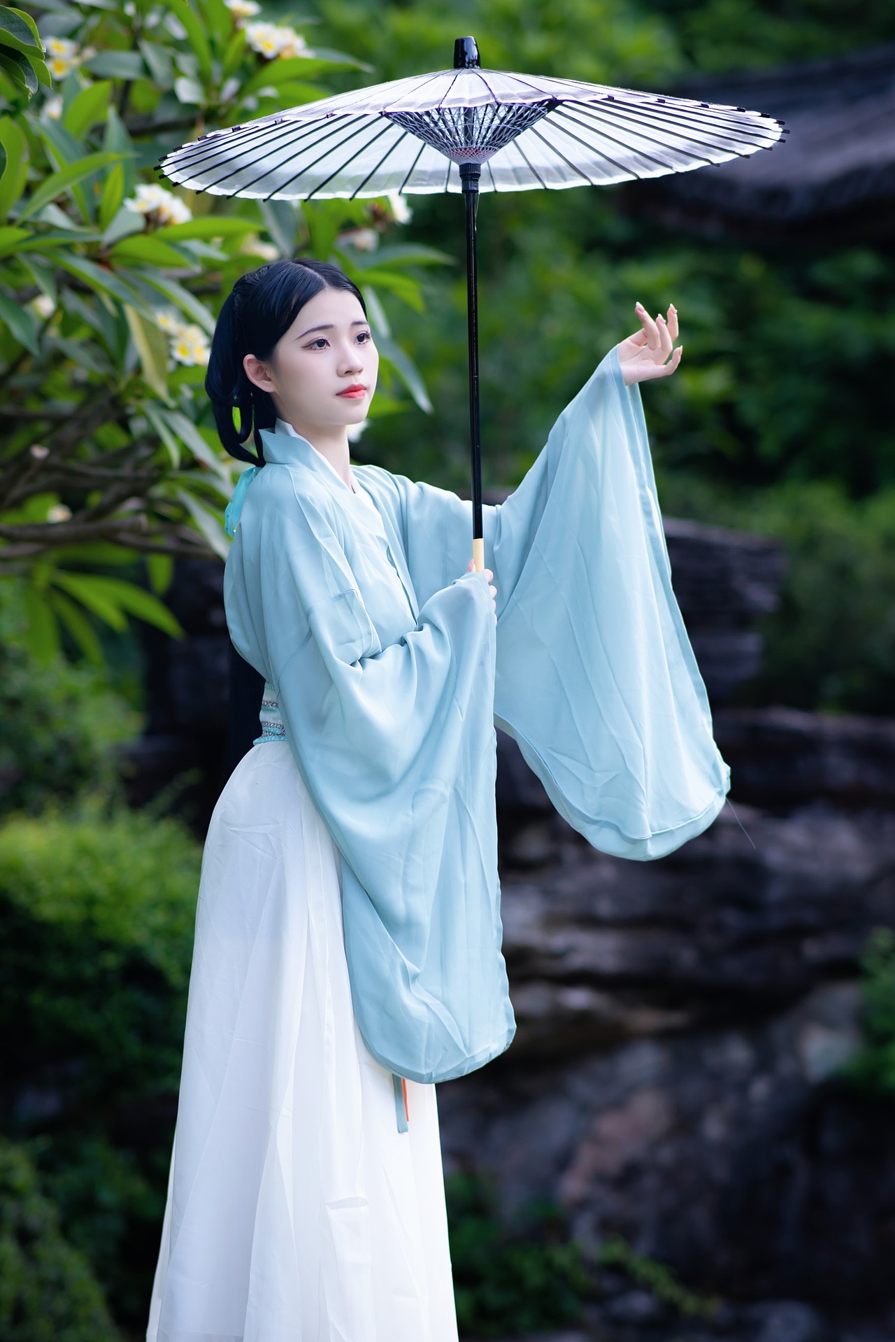 深圳园博园汉服小姐姐