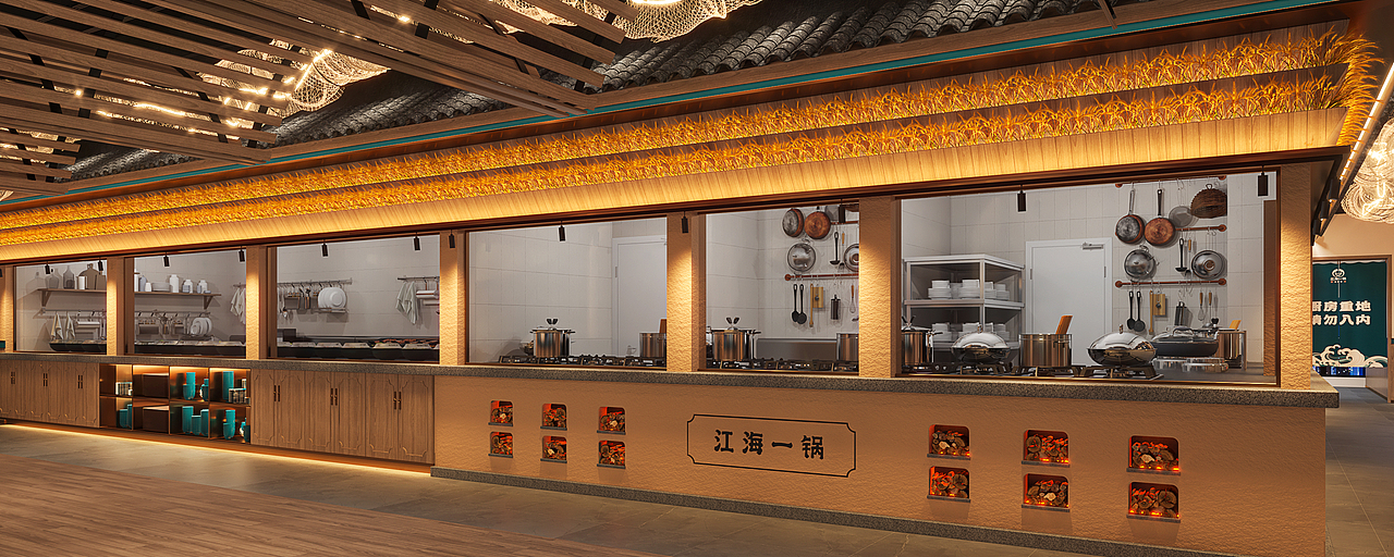 餐饮品牌店面设计——江海一锅(图ZMjk5NjE0NzEy) - 酒店餐饮设计 - 站酷设计师一枚怀艺的卤蛋原创素材 - 站酷ZCOOL