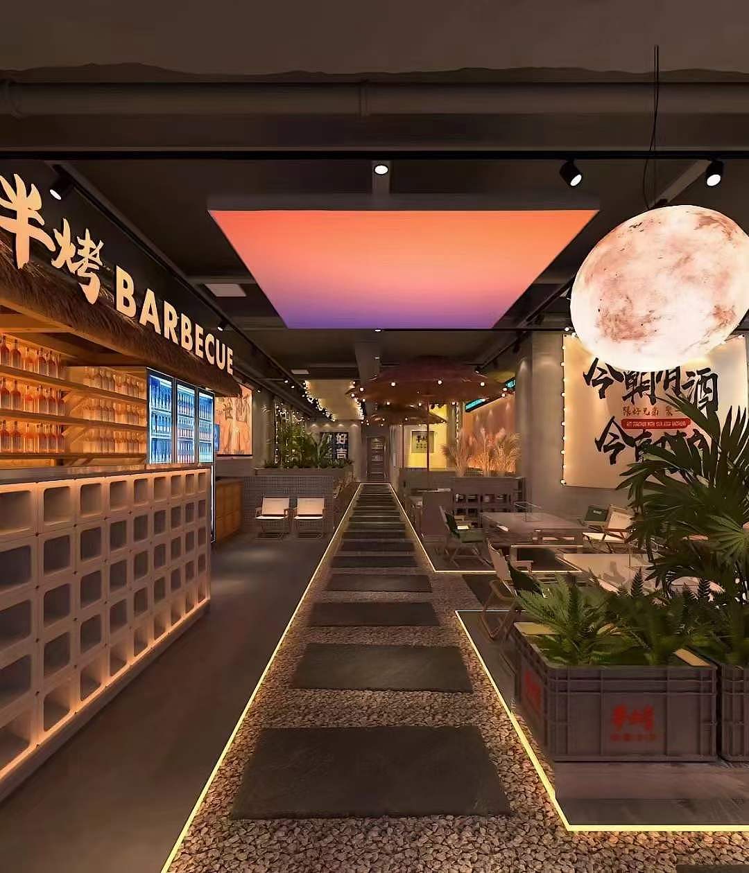 氛围感满分的露营风烧烤店|餐饮店设计