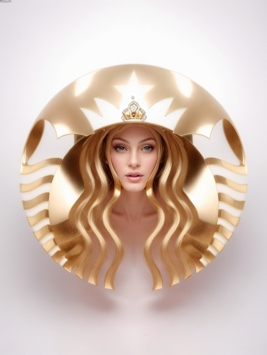 AI超级魔法:星巴克LOGO女神真人形象复活!