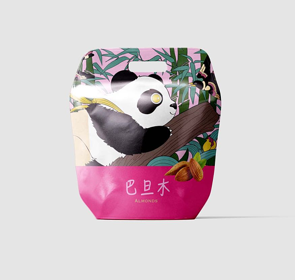 桃花塢木刻年畫與大熊貓（圖ZMzUyOTQ4MzMy） - 商業(yè)插畫 - 站酷設(shè)計(jì)師努力畫畫的卷卷原創(chuàng)素材 - 站酷ZCOOL