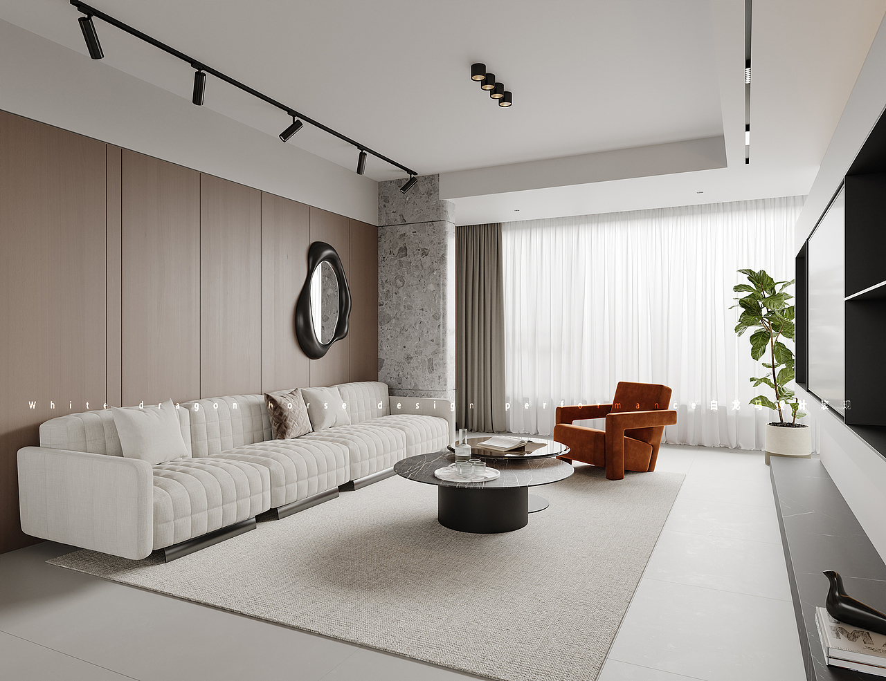 现代-白龙马效果图