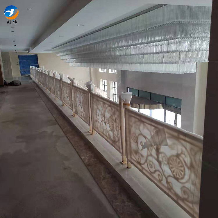 中式别墅铜楼梯扶手 乡村别墅楼梯设计