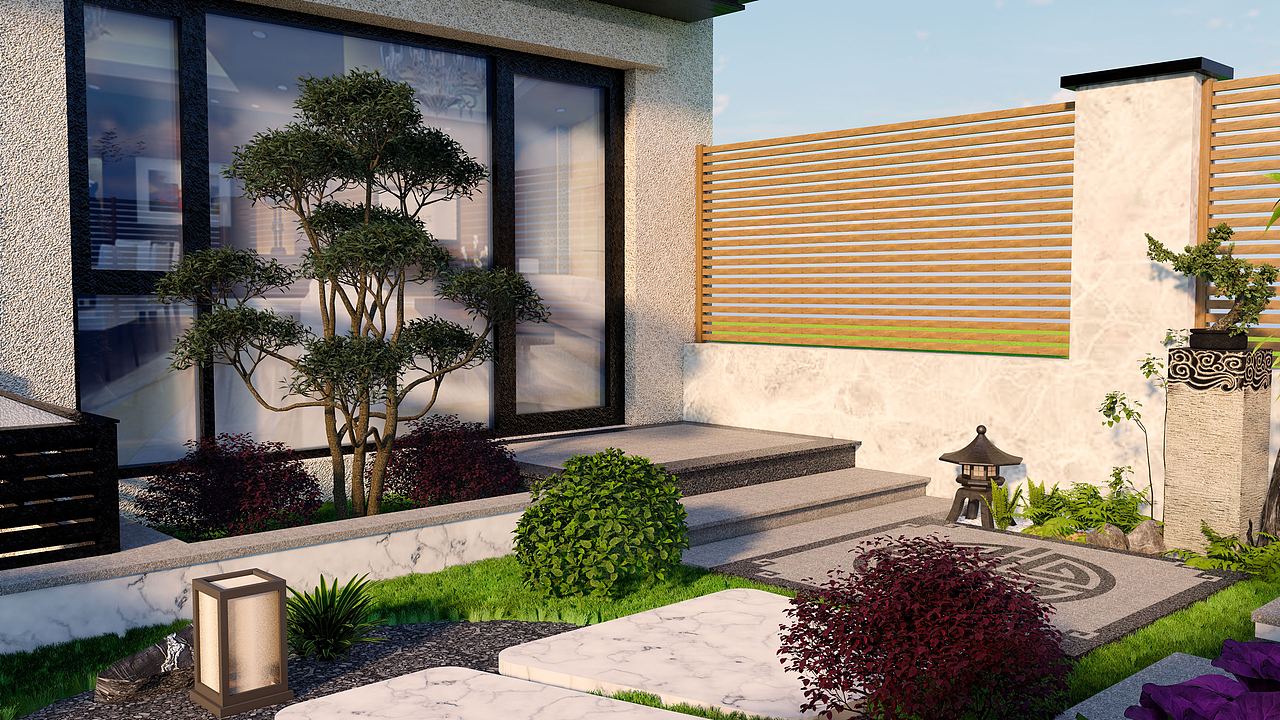 小庭院设计方案效果图（图ZMzQ1ODQwMzky） - 其他三维 - 站酷设计师指尖丨Design原创素材 - 站酷ZCOOL