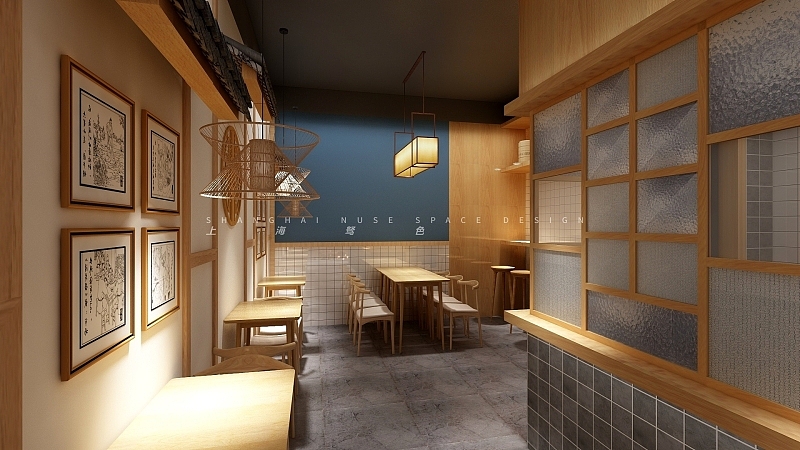 『苏州』50m² 餐饮店℃ 中式原木风（图ZMzAzOTAwNDEy） - 酒店餐饮设计 - 站酷设计师上海驽色餐饮设计原创素材 - 站酷ZCOOL